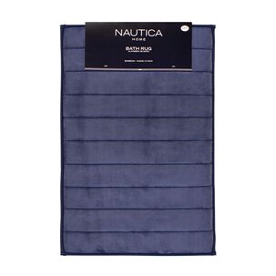 Alfombra De Ba&ntilde;o Nautica Home 50x80cm Coralina Ultra Suave Azul