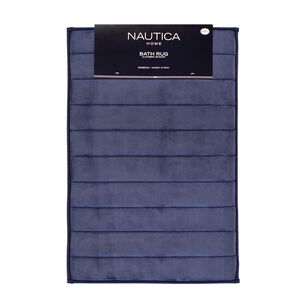 Alfombra De Ba&ntilde;o Nautica Home 50x80cm Coralina Ultra Suave Azul