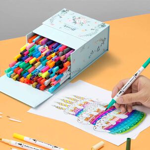 Ohuhu Maui 100 Marcadores A Base De Agua,pincel&fineliner