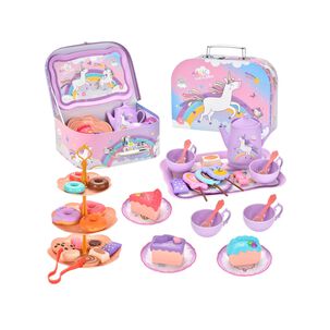 Maleta Juguete Unicornio Con Set T&eacute; Infantil Cocina