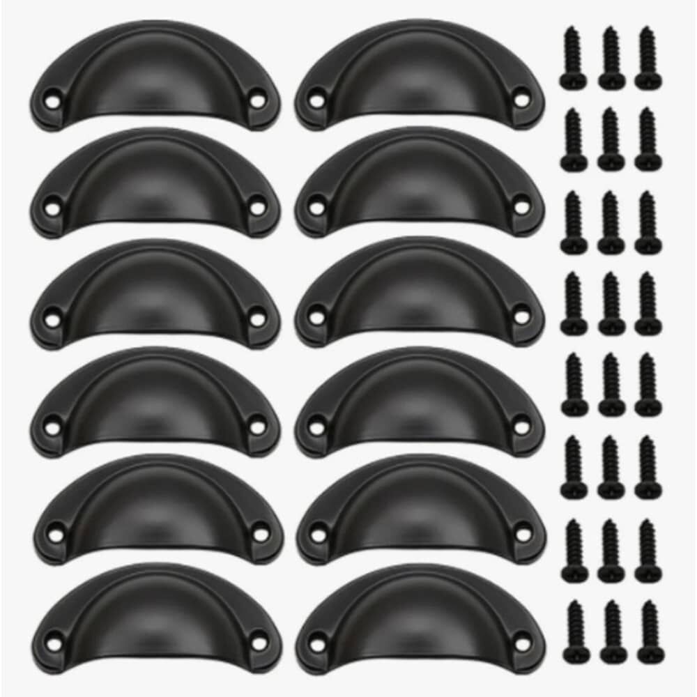 Set 12 Tiradores Para Muebles Negro image number 0.0