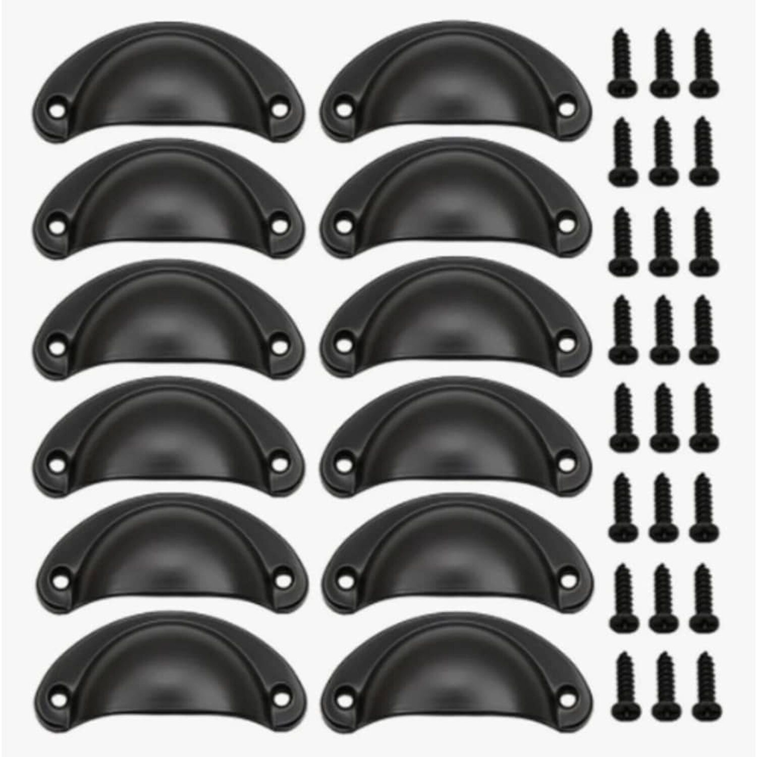 Set 12 Tiradores Para Muebles Negro image number 0.0