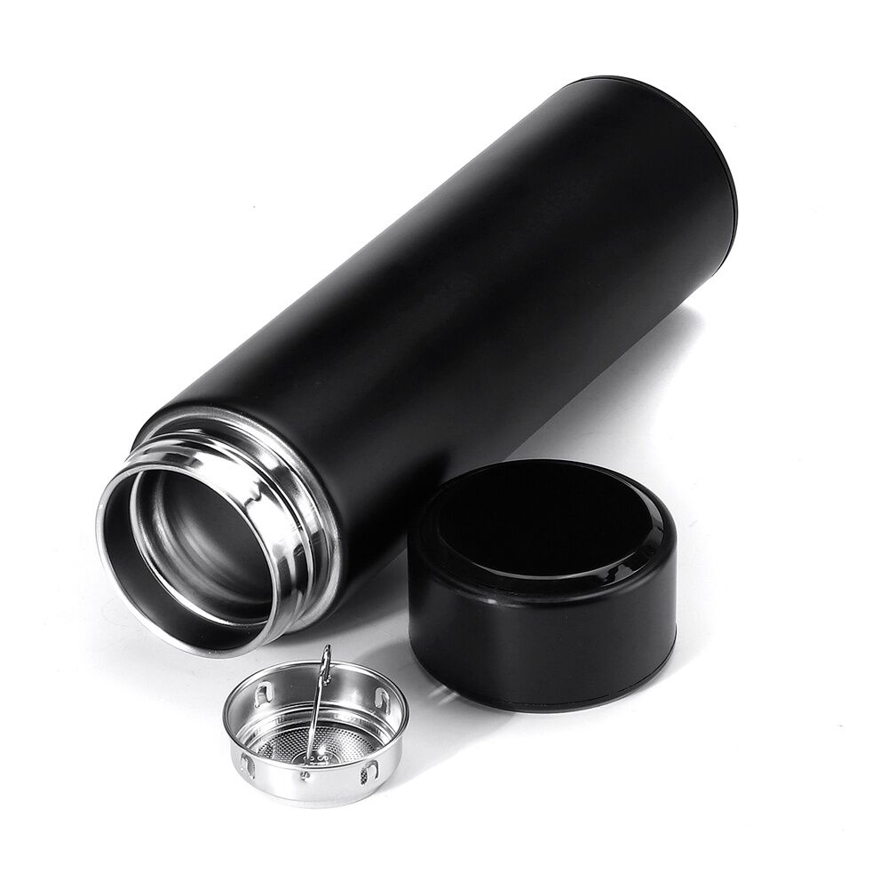 Termo Botella Con Sensor De Temperatura Negro image number 1.0