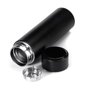 Termo Botella Con Sensor De Temperatura Negro