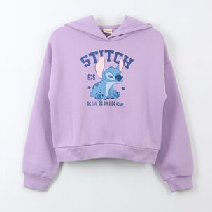 Poler&oacute;n Ni&ntilde;a Hoodie 626 Lilo & Stitch Rosado Disney
