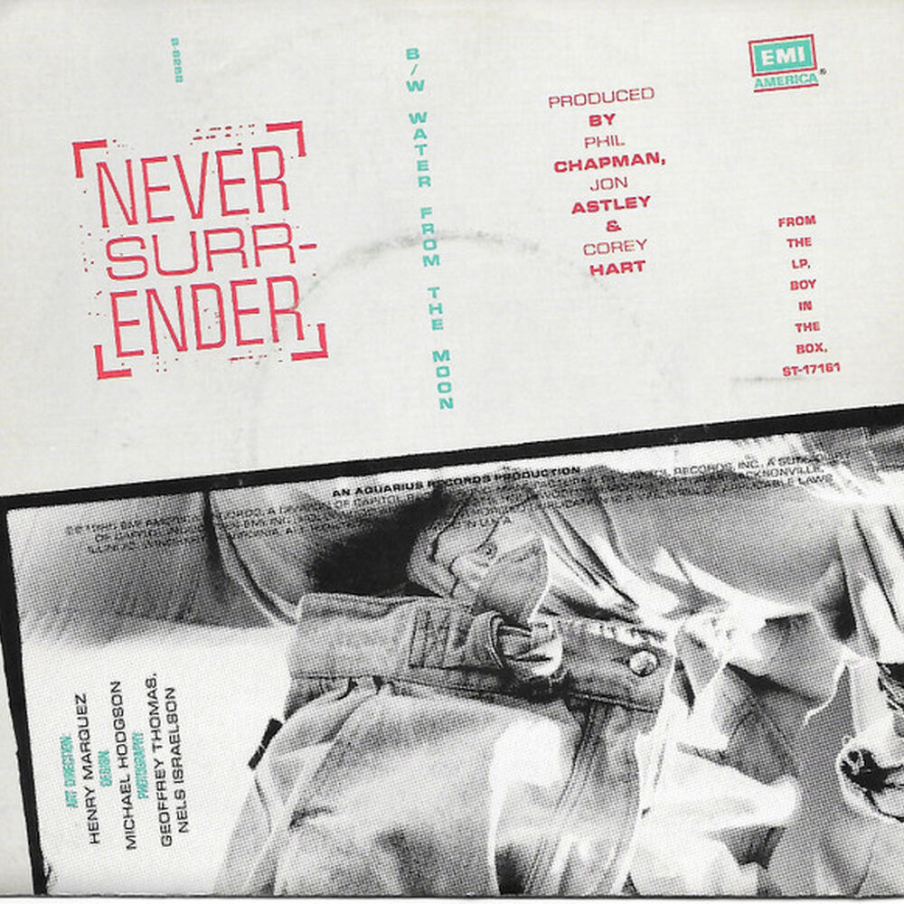 Corey Hart - Never Surrender (poster) | 7" Single Vinilo Usado image number 3.0