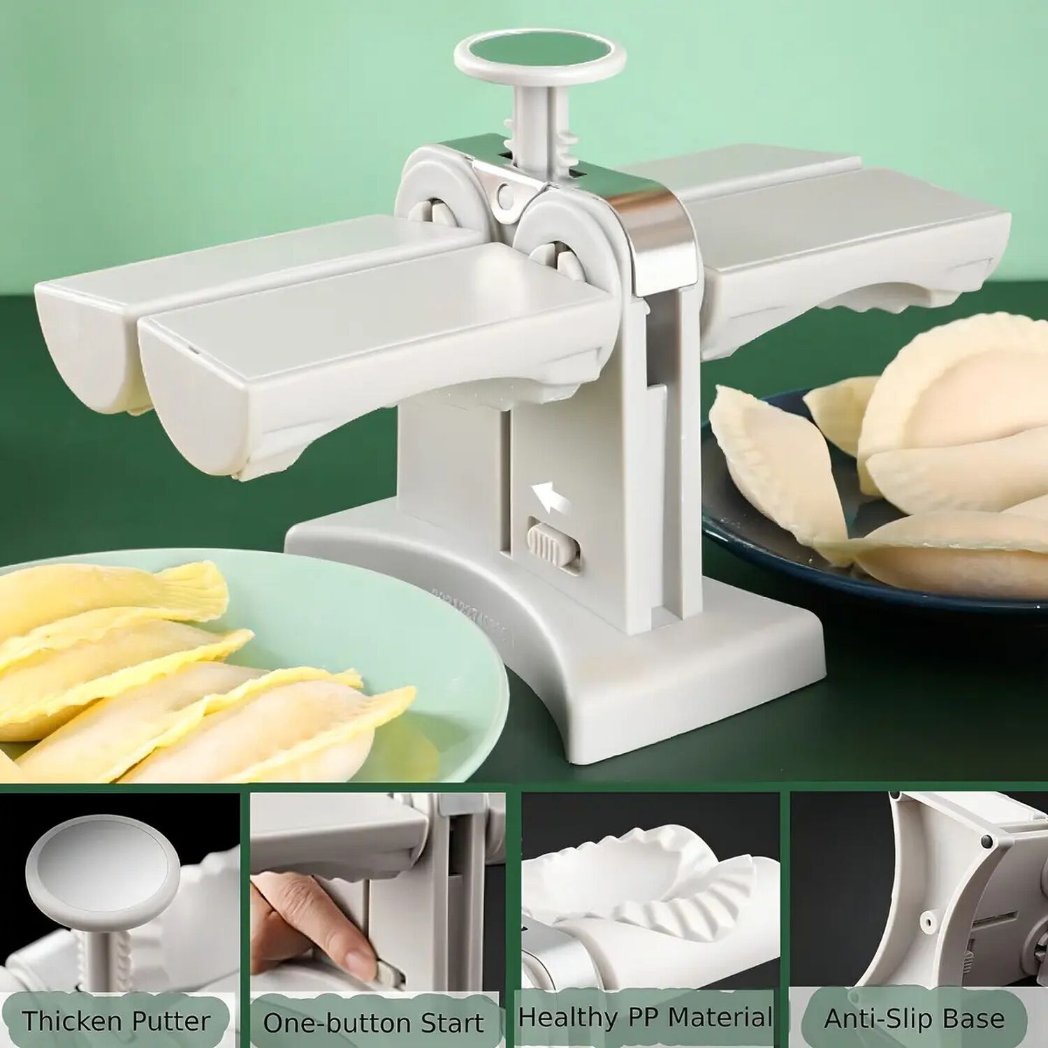 Prensa Para Empanadas Molde Empanada Cocktail Maquina Manual Color Gris image number 4.0