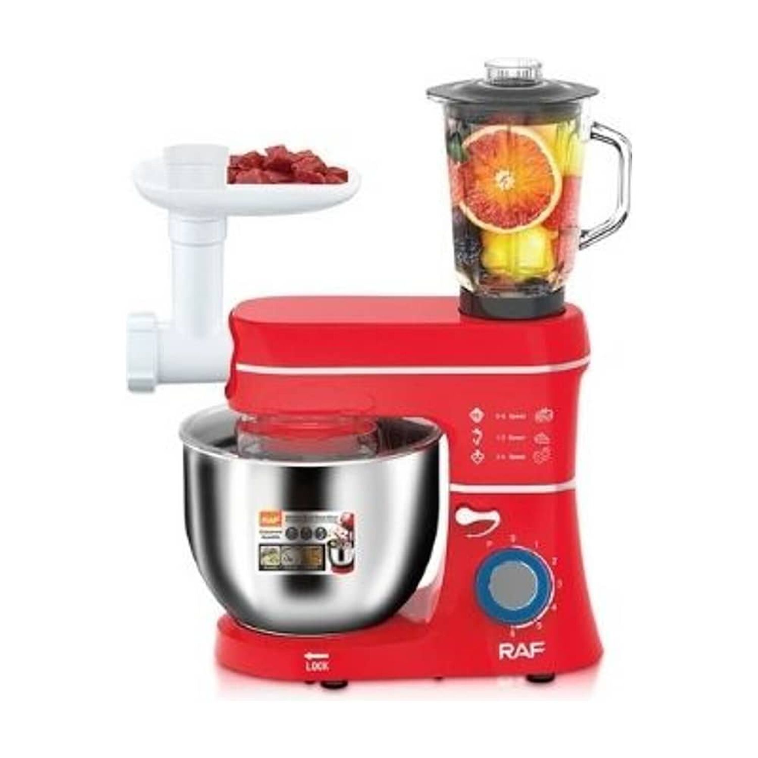 M&aacute;quina De Chef 5 En 1 Batidora De Masa Multifunci&oacute;n Picadora De Carne Moledora Exprimidor M&aacute;quina De Cocina Licuadora image number 0.0