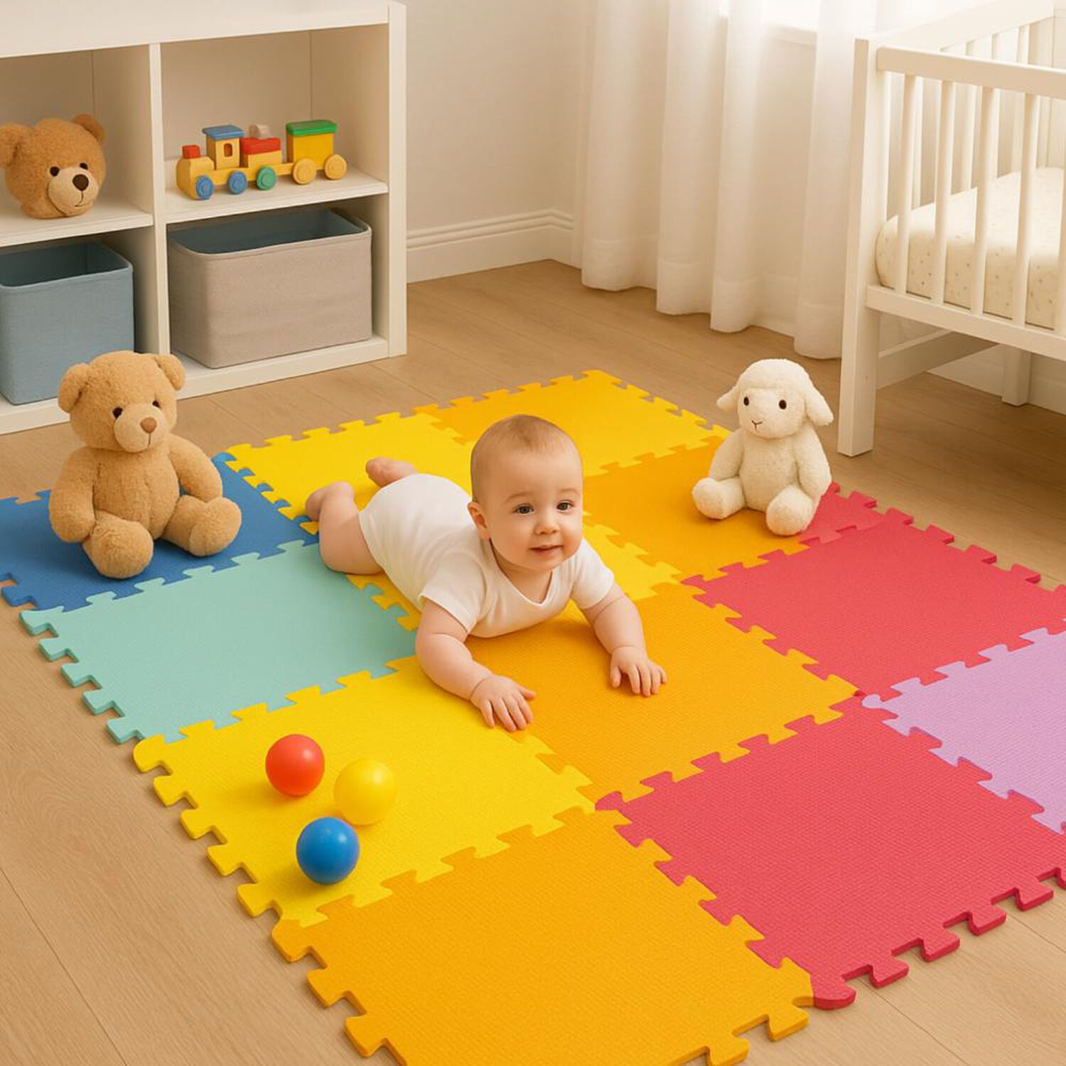 Alfombra Goma Eva 60x60 Cm Infantil 12 Piezas De Colores image number 3.0