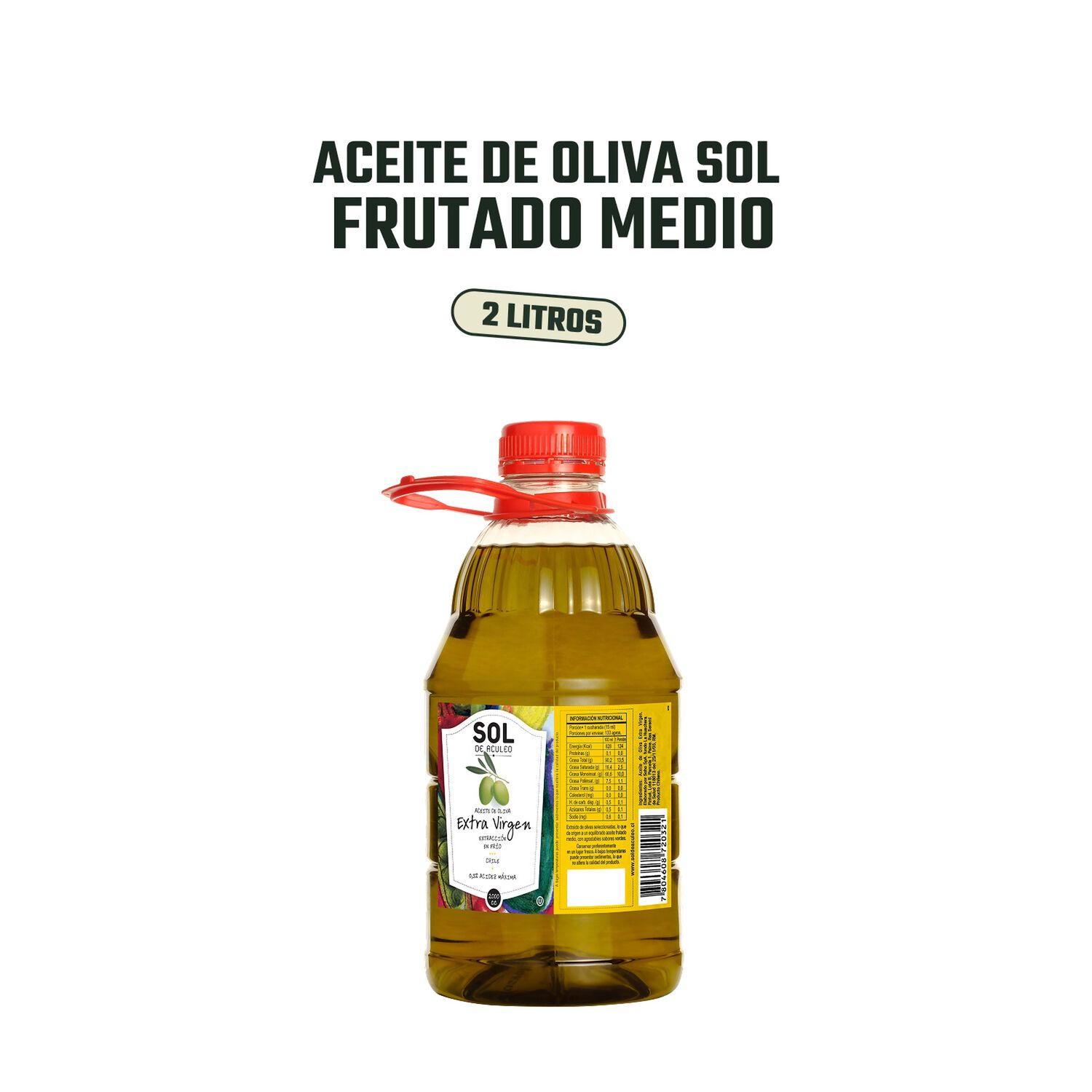 Aceite De Oliva Evirgen Sol De Aculeo Frutado Medio 1x2000ml image number 2.0