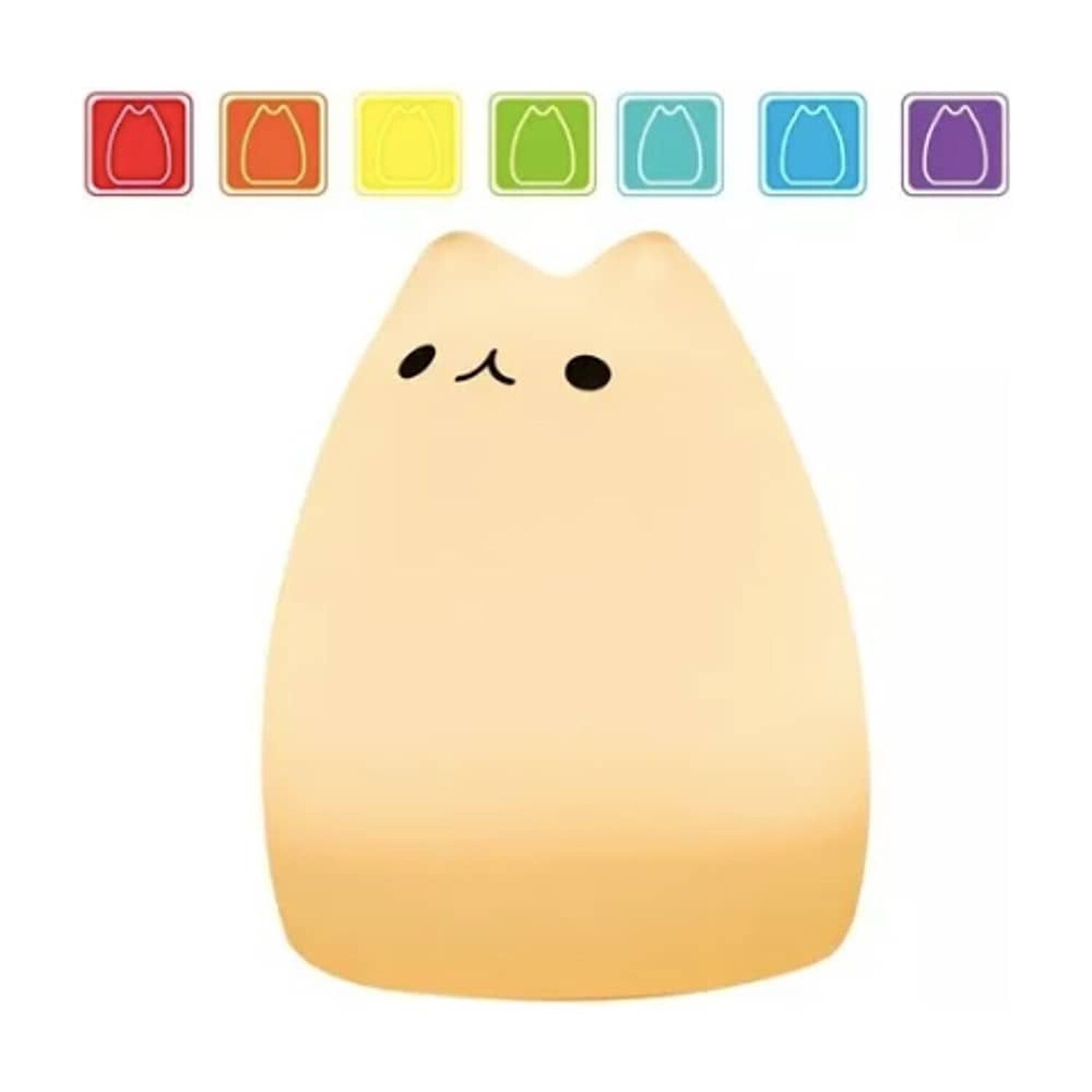 Lampara Silicona Gatito Multiples Colores Espanta Cuco image number 2.0