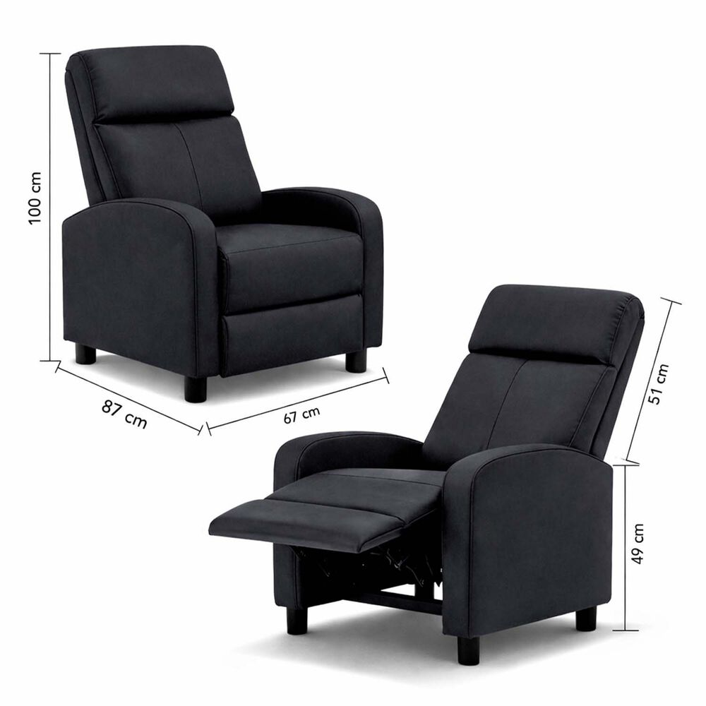 Berger Reclinable Lisboa Pu Negro image number 6.0