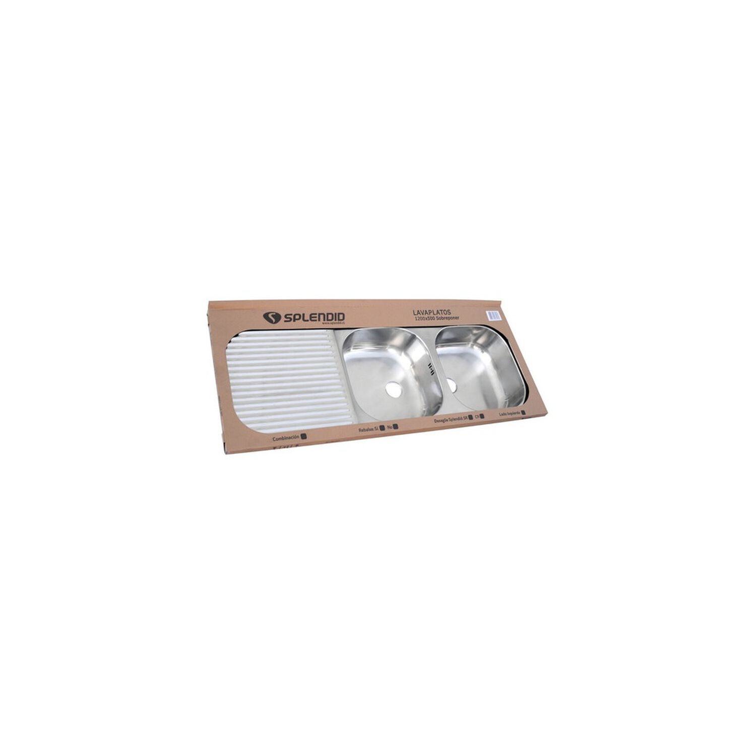 Lavaplatos Sobreponer 1200x500 Comb. Izquierdo Splendid image number 6.0