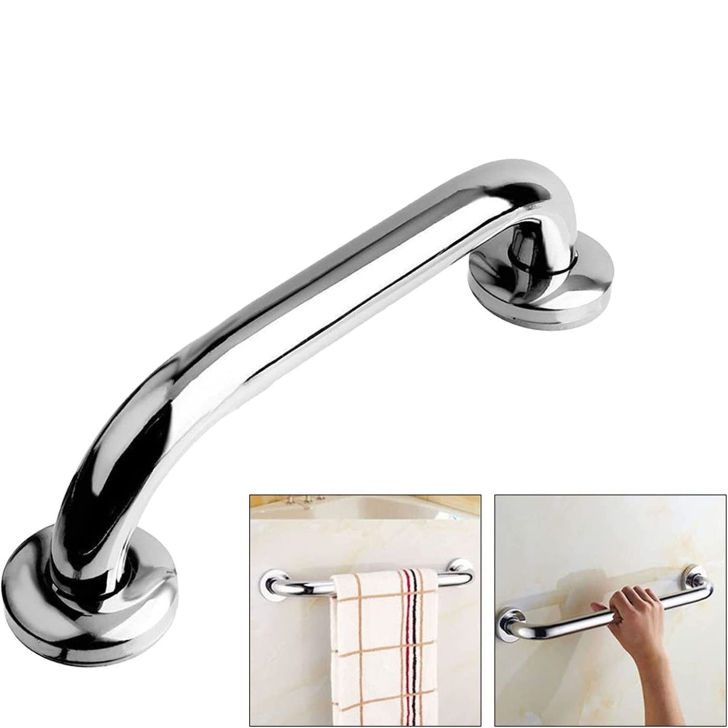 Set 2 Barras Seguridad Ba&ntilde;o Wc Pasamanos Acero Inoxidable 40 Cm image number 2.0