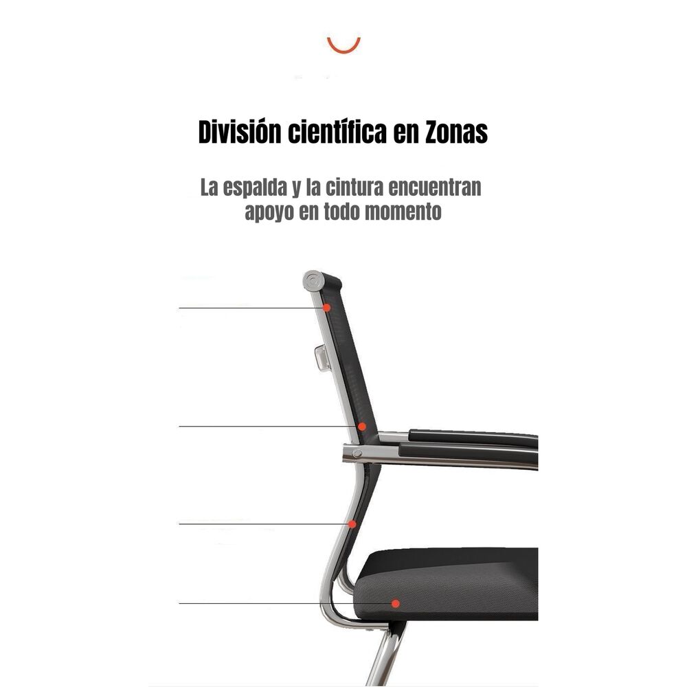 Silla De Escritorio Respaldo Alto Path Negra image number 3.0