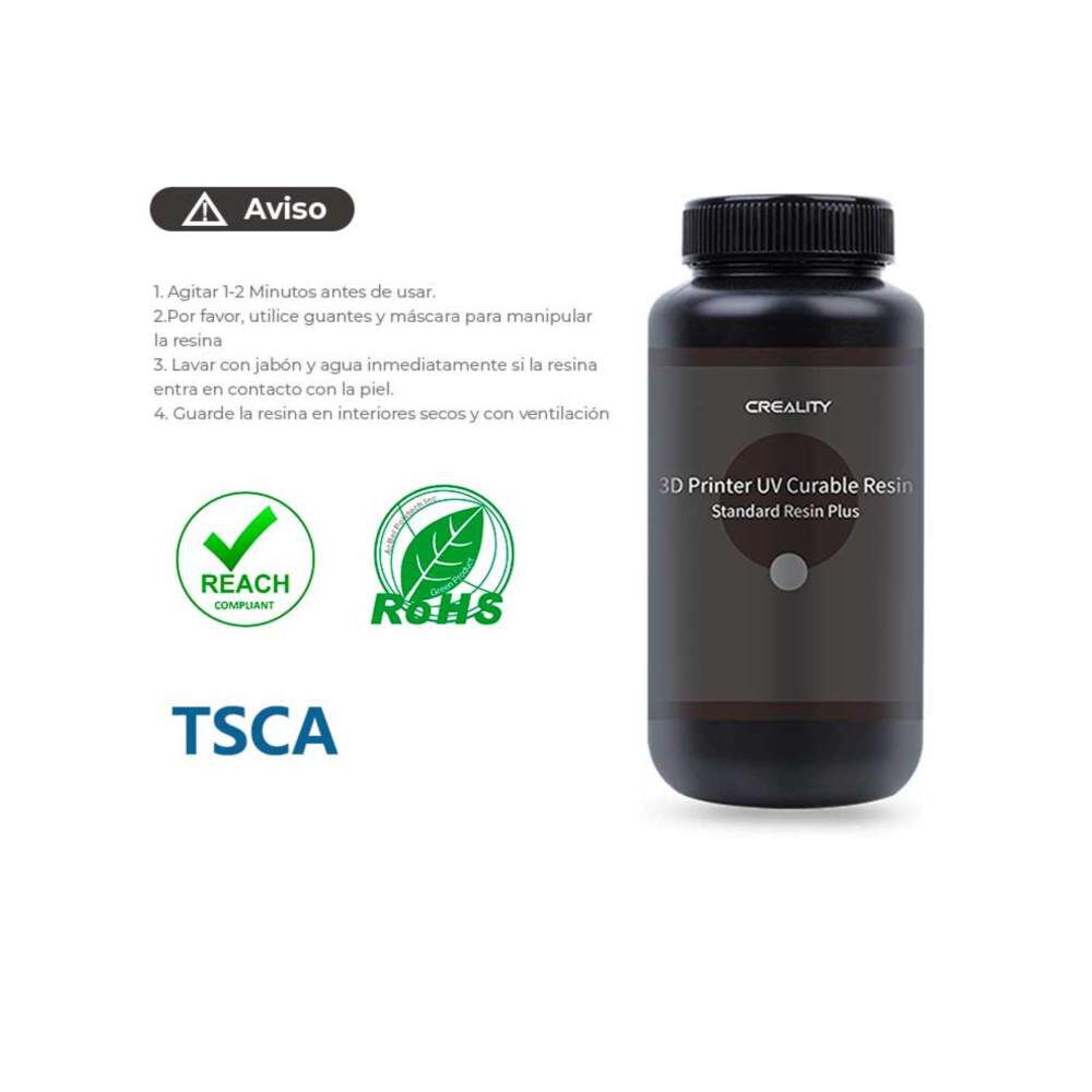 Resina Piel Clara Para Impresoras 3d 1000g Creality Plus image number 3.0
