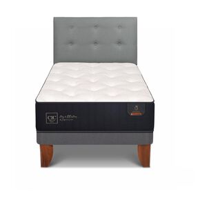 Cama Europea Cic Premium / 1.5 Plazas / Base Normal + Respaldo