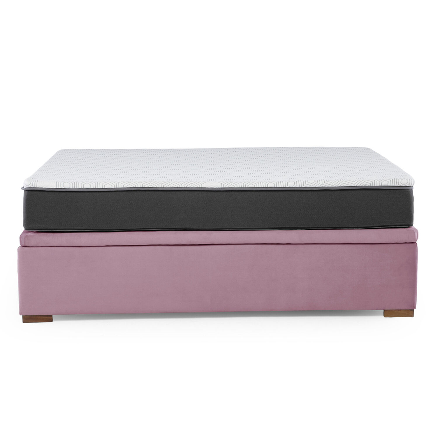 Cama Funcional Boxet 1 1/2 Plaza Colchon Resortes New Top Funda Lavable Palo Rosa image number 6.0