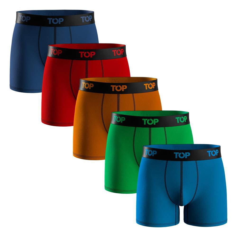 Pack 5 Boxer Medio Algodón Skins Top image number 0.0