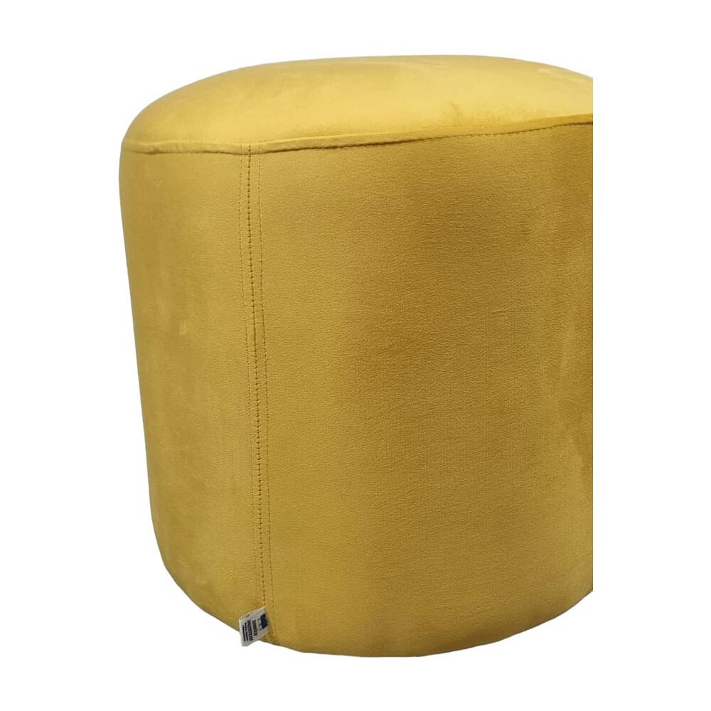 Pouf Redondo Felpa Ocre image number 2.0