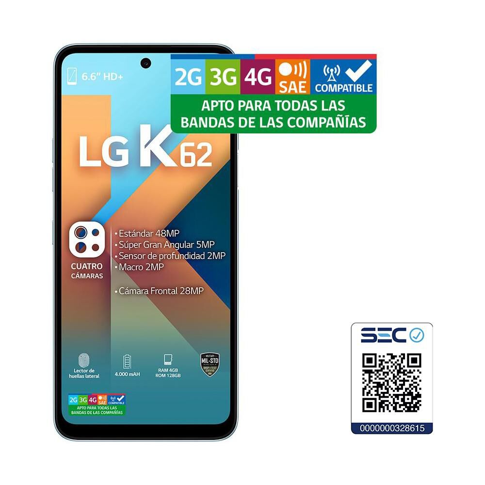 Smartphone Lg K62 Blanco / 128 Gb / Liberado image number 6.0