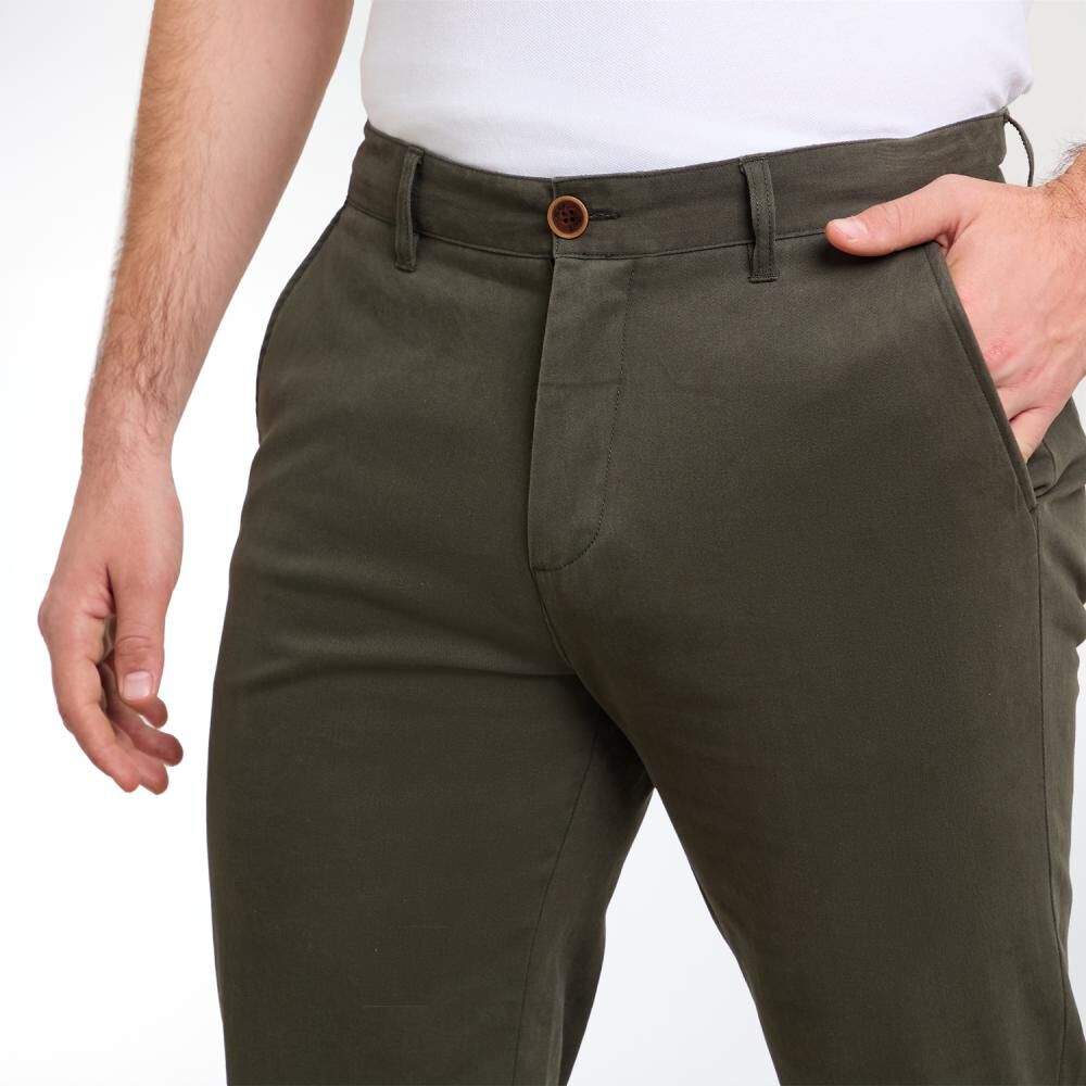 Pantalón Liso Tiro Medio Regular Hombre Peroe image number 4.0
