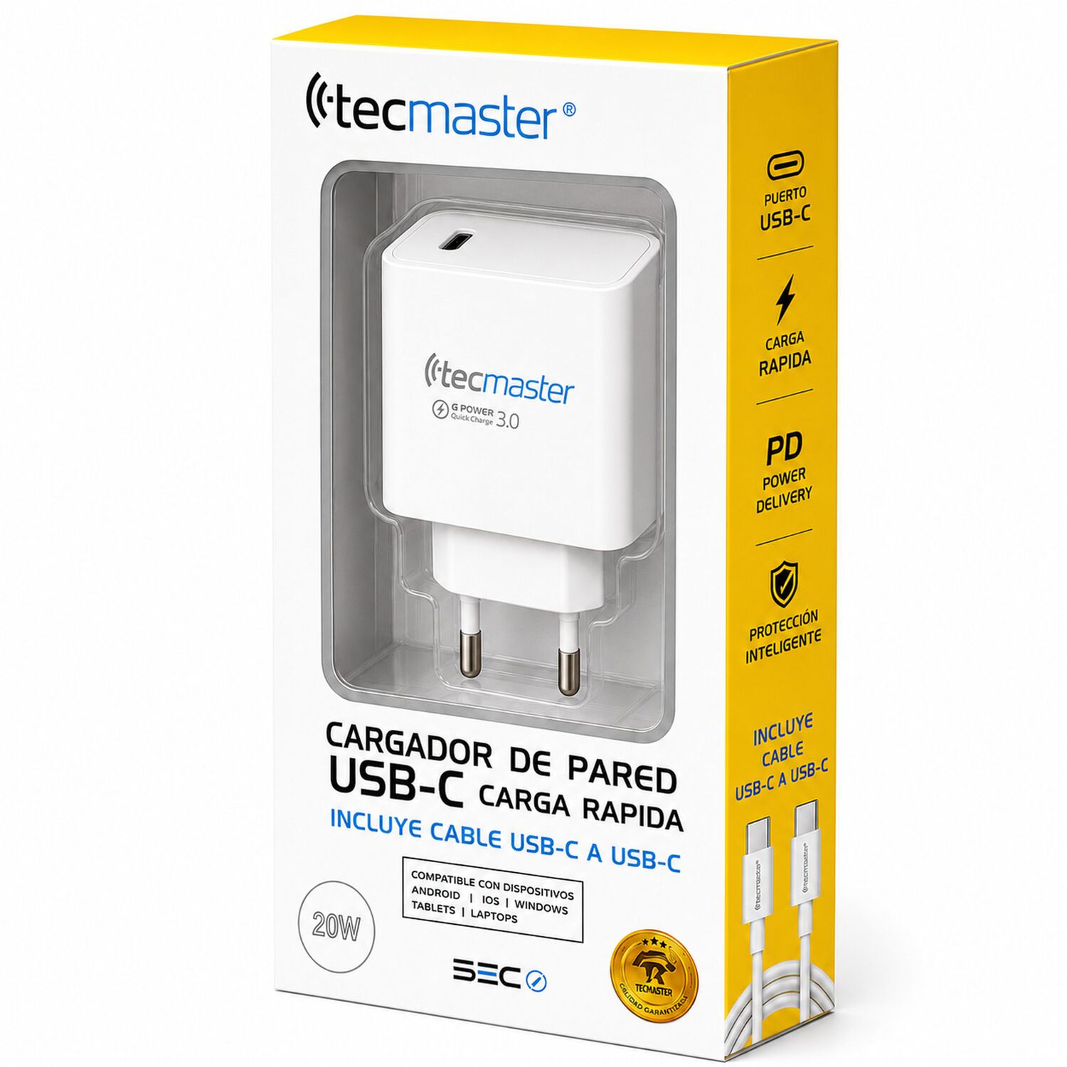 Cargador Type-c Tecmaster Power Delivery 20w Sec Tm-200524 image number 2.0