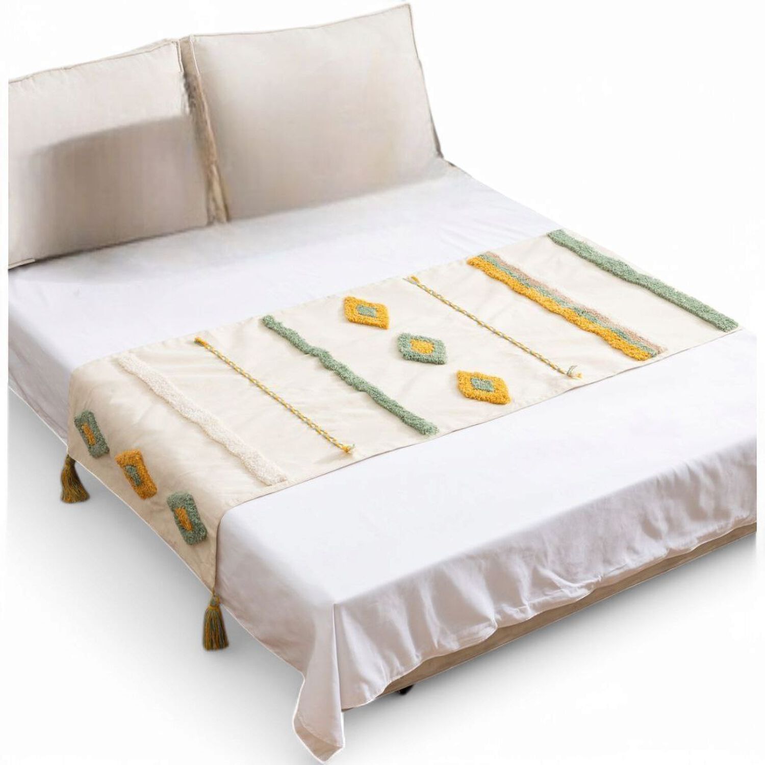 Piecera Boho Para King O Dos Plazas Pie De Cama Medida 210cm X 70cm Pb1-2 image number 0.0