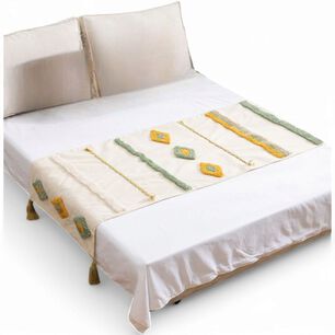 Piecera Boho Para King O Dos Plazas Pie De Cama Medida 210cm X 70cm Pb1-2