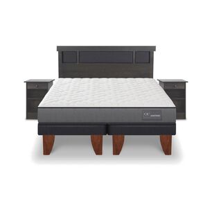 Cama Europea Cic Anatomic / King / Base Dividida + Set De Maderas