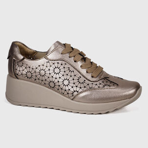 Zapatilla Cuero Felisas Bronce