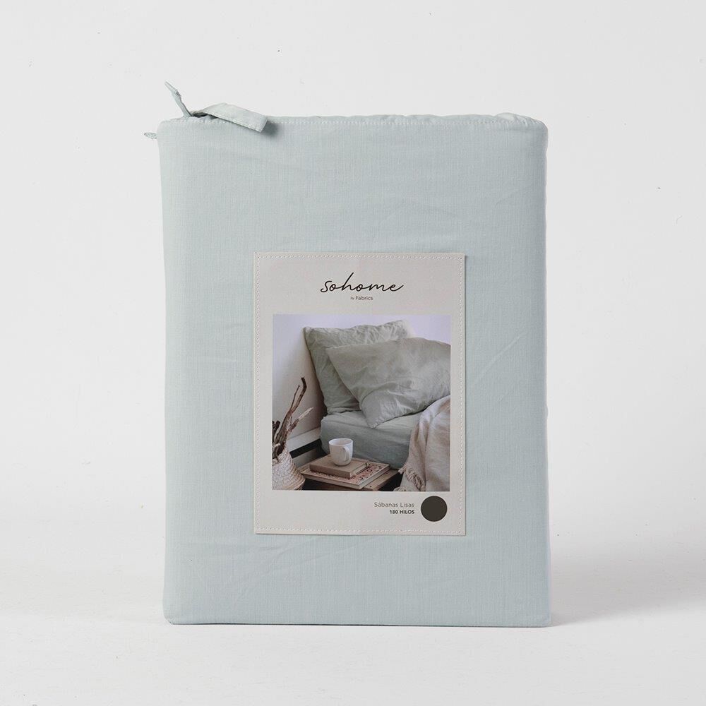 Sabana 180 Hilos Lisas 2 Plaza Celeste image number 2.0