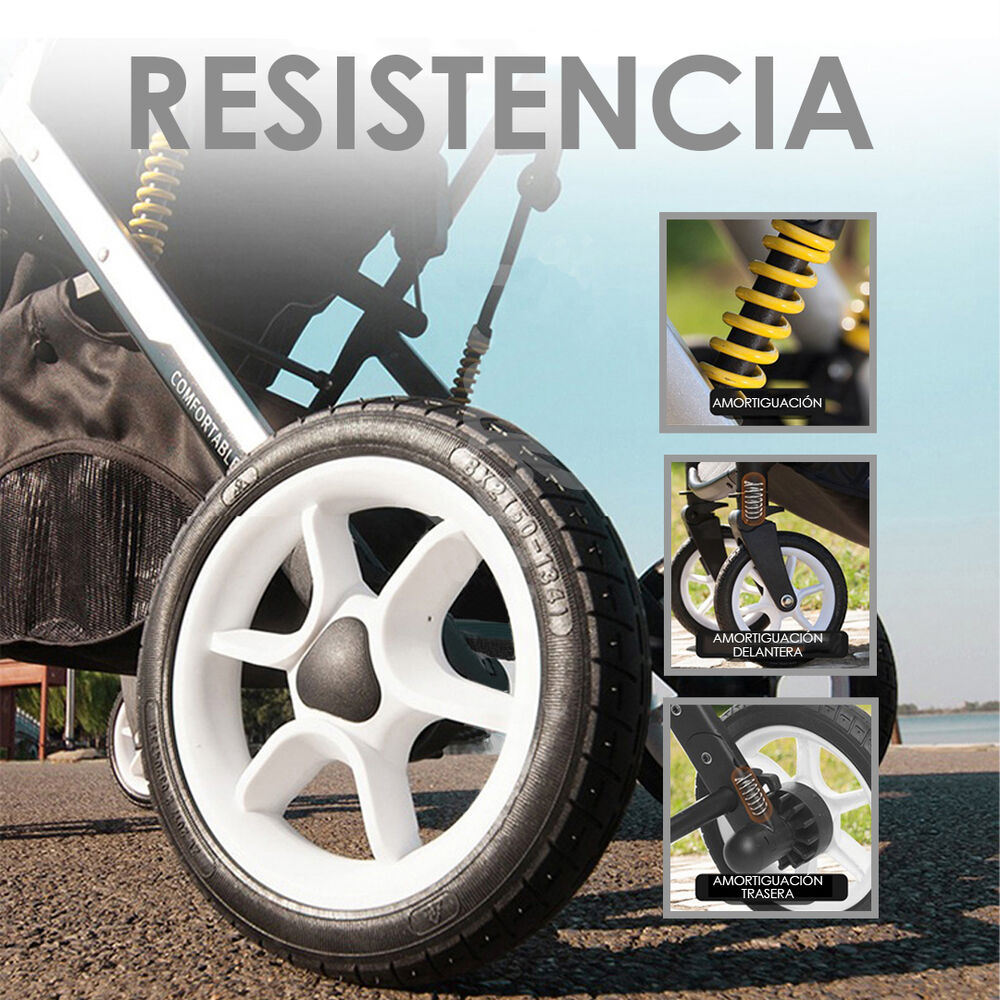 Coche Cuna 2 En 1 Multiposiciones Comfortable Negro Babymine image number 5.0