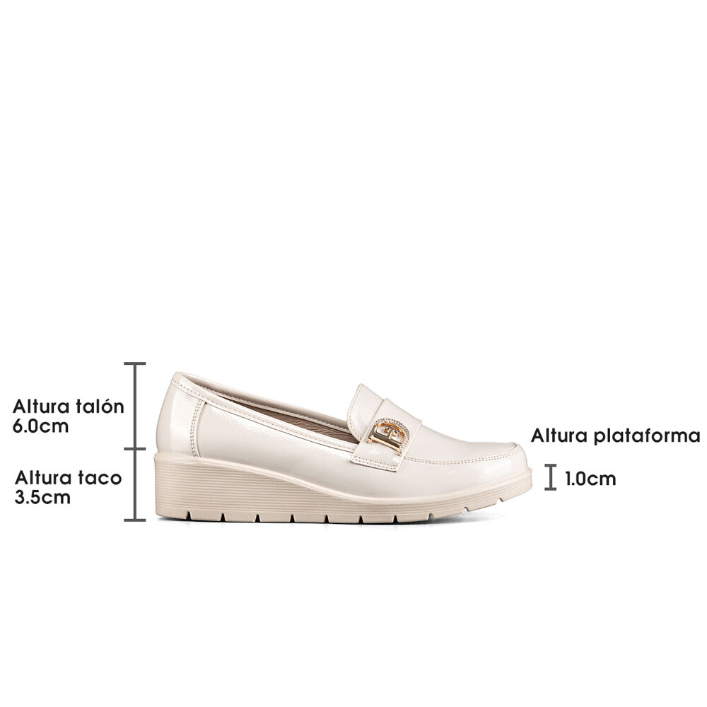 Mocasin Casual Mujer Charol Vintage Comodo Cuña Weide Jml10 image number 6.0