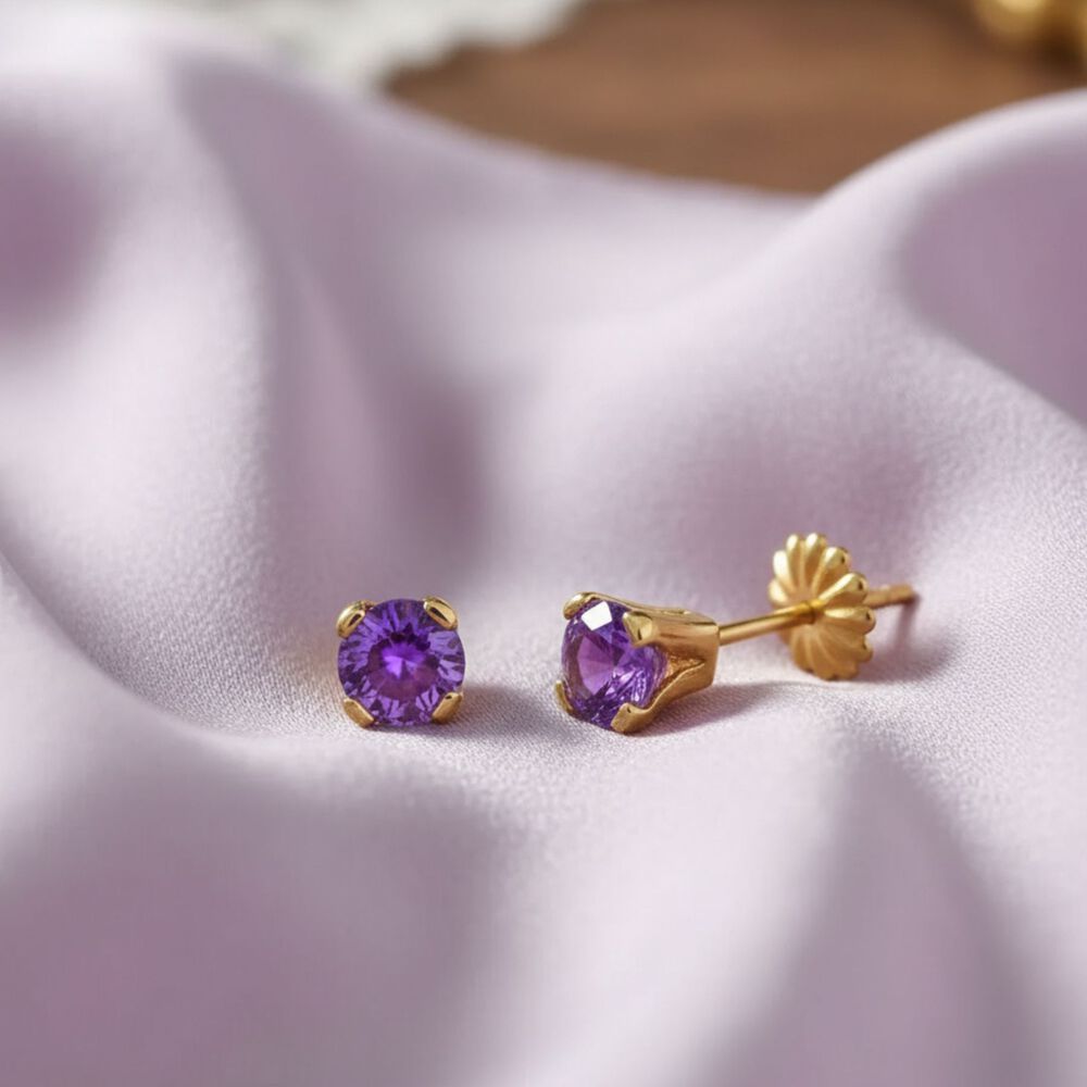 Aros Chispas Con Circ&oacute;n 5mm Oro 18k Nacional No1 image number 1.0