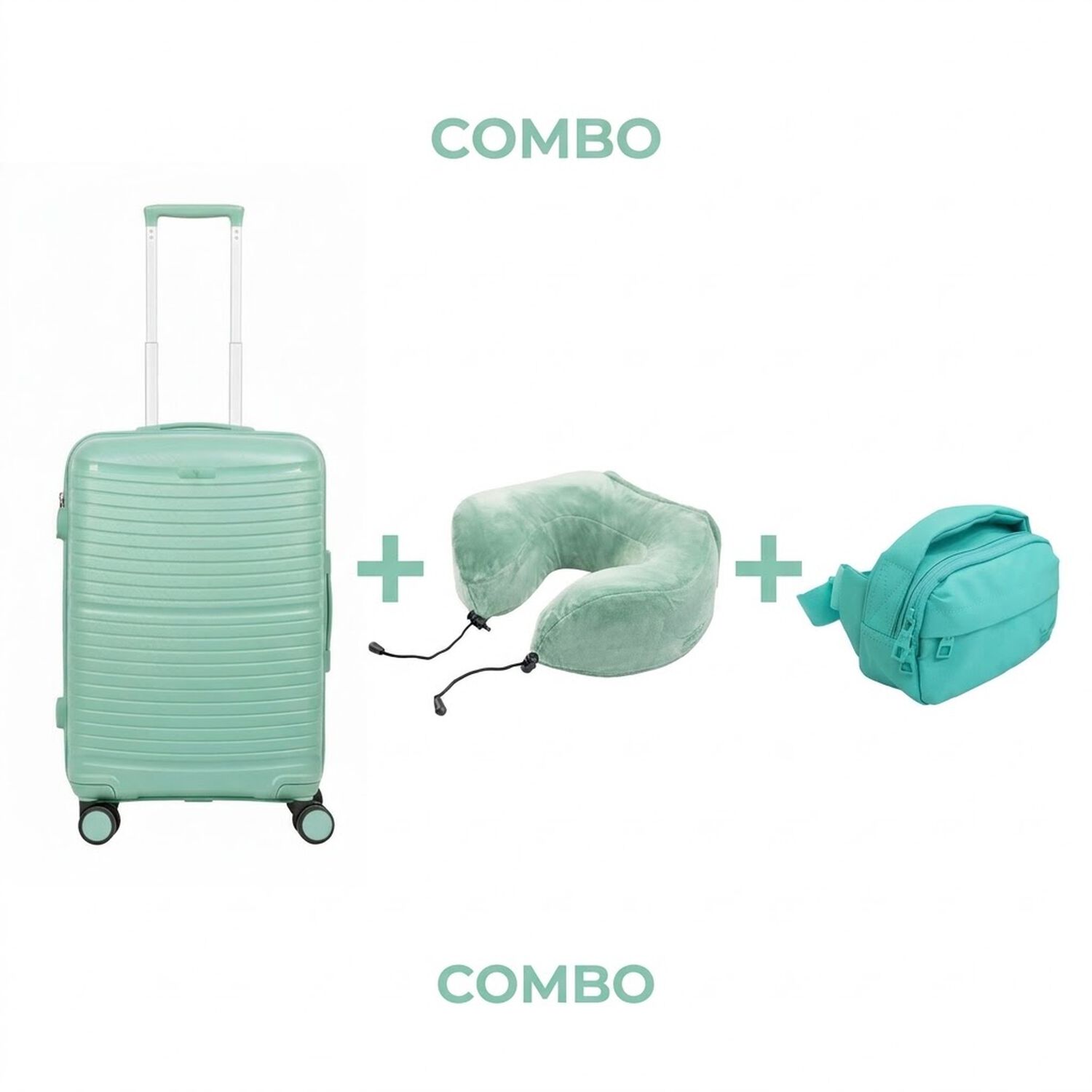 Maleta Cabina Moose Travel + Coj&iacute;n Memory Foam + Banano / Menta image number 0.0