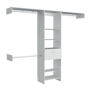 Closet 1 Cajon Multiples Barras Fm-015b Blanco