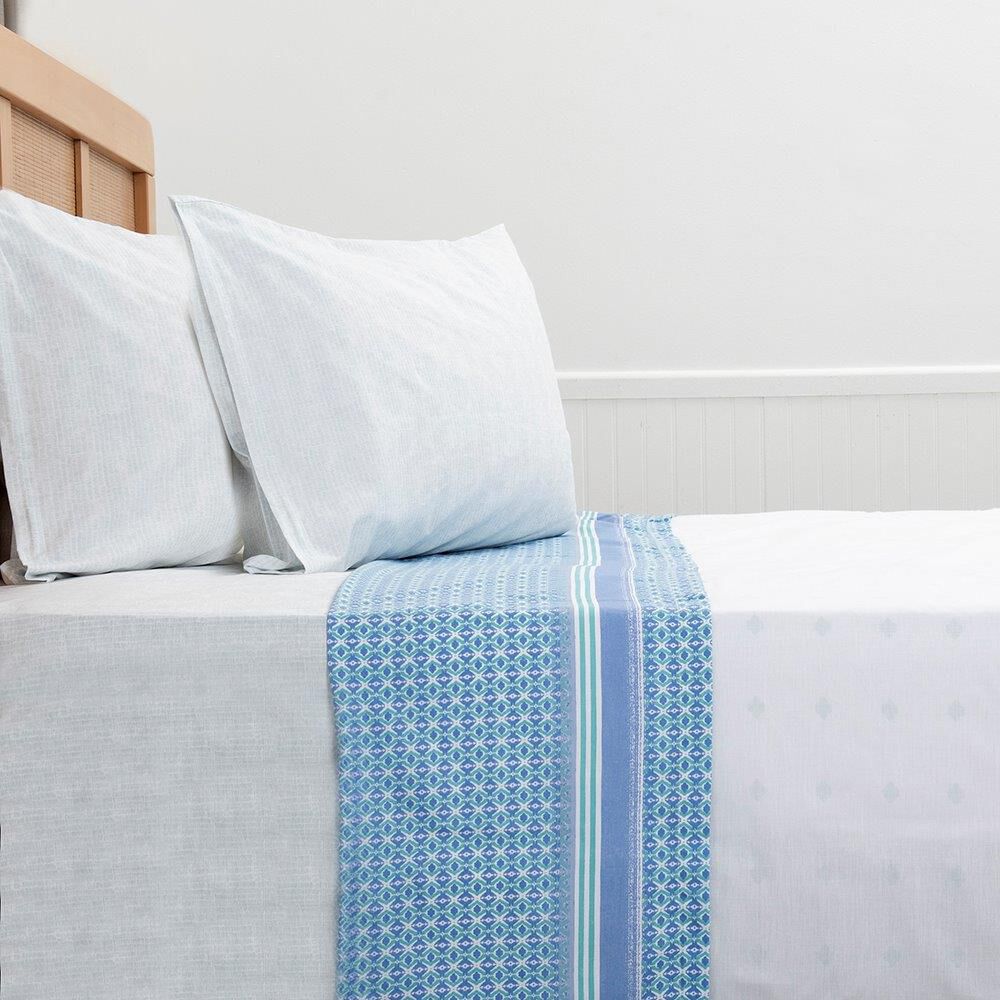 Sábana Mashini 180 Hilos King Agua image number 2.0