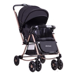 Coche Cuna Paseo Bebesit Balancin Sx Negro Dorado