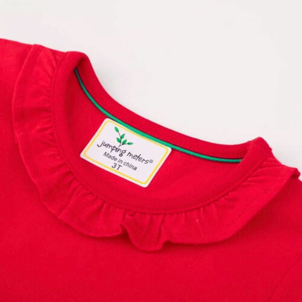 Vestido De Algodón Navidad Manga Larga Niña 2 A 7 Años Ciervos Rojos image number 3.0
