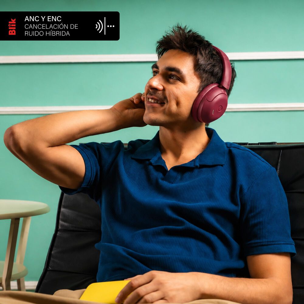 Audífonos Bluetooth Blik Soul950 Burdeo, foto 3