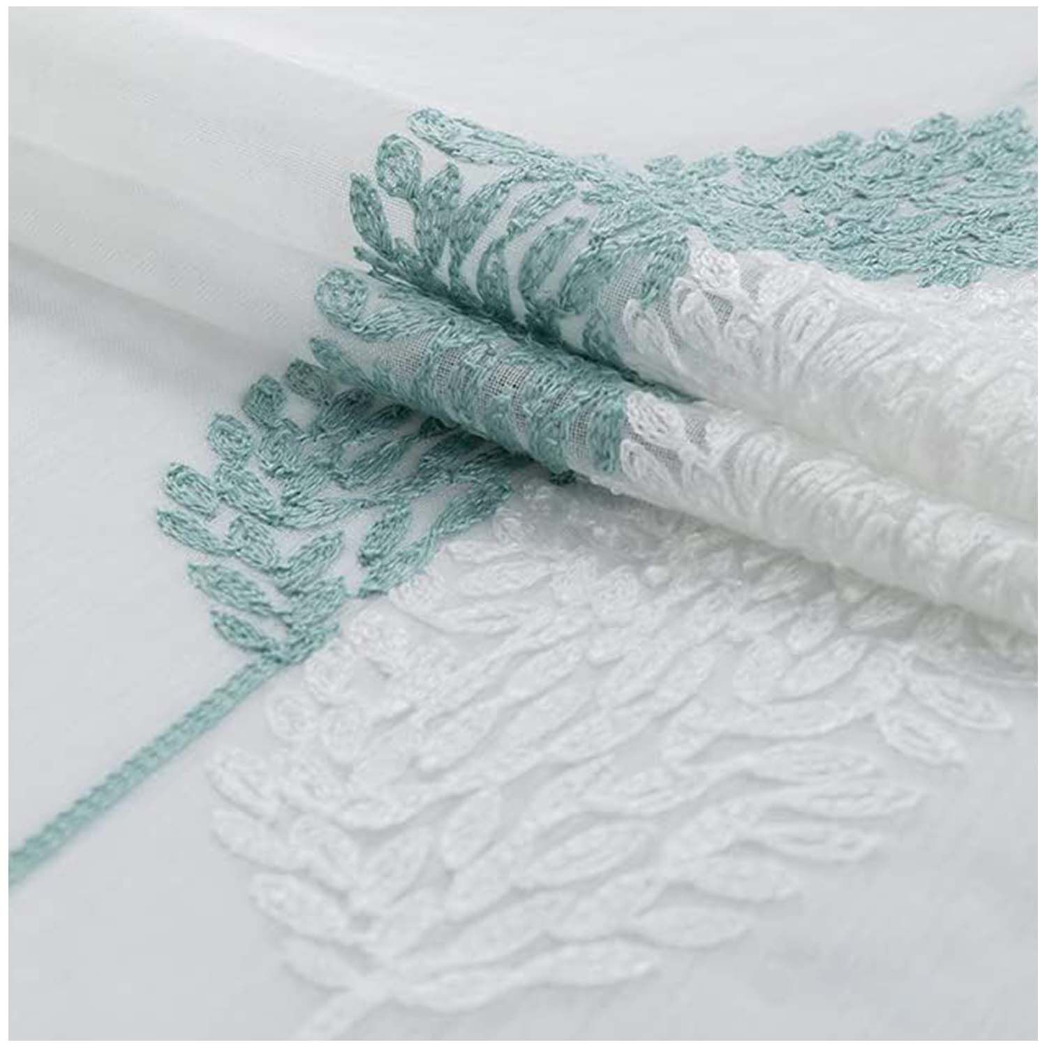 Set De 02 Visillos Bordados Con Argollas 140x230 Cm Mod11 image number 2.0