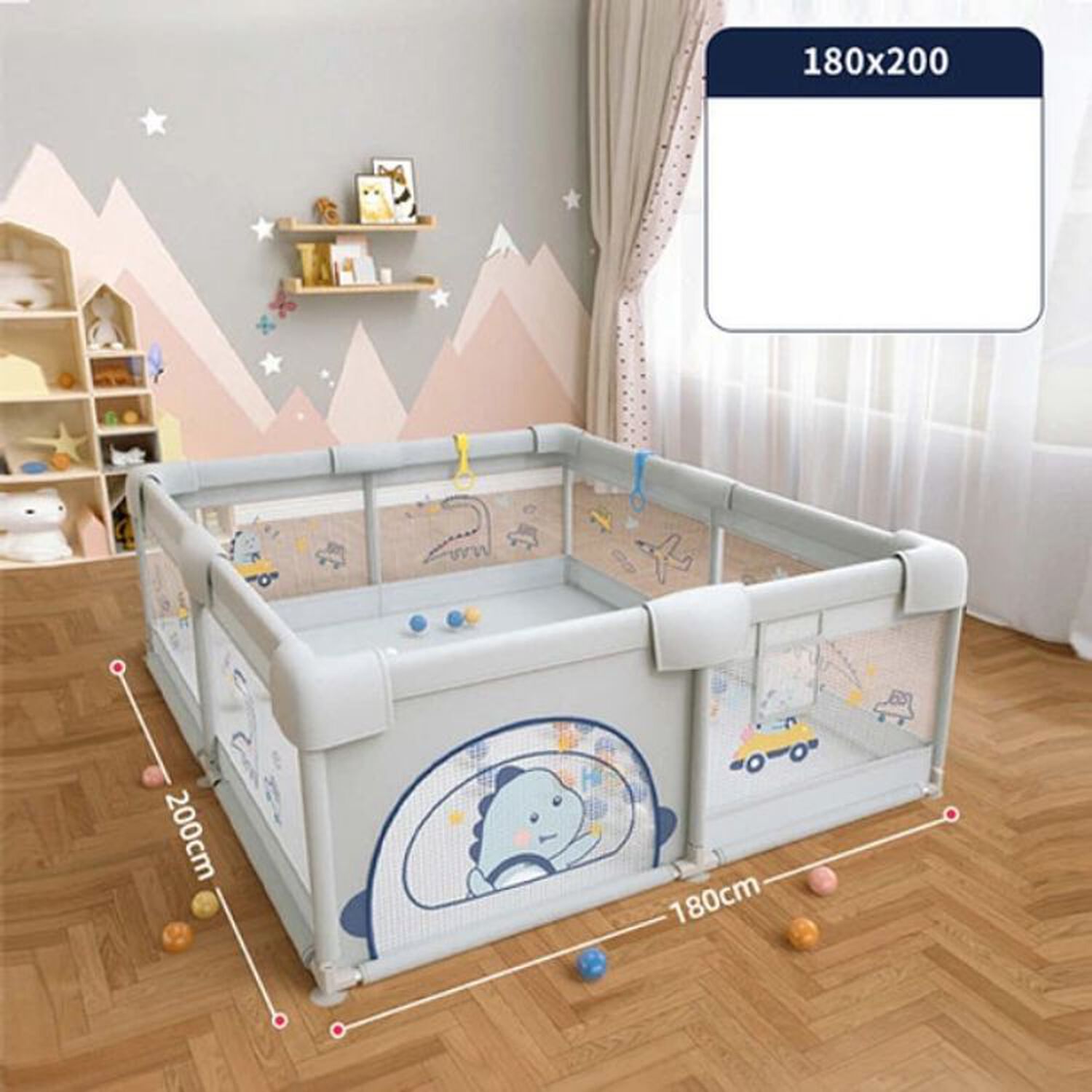 Corral Centro De Juego 2 X 1.8 M Port&aacute;til Beb&eacute;s Y Ni&ntilde;os image number 1.0