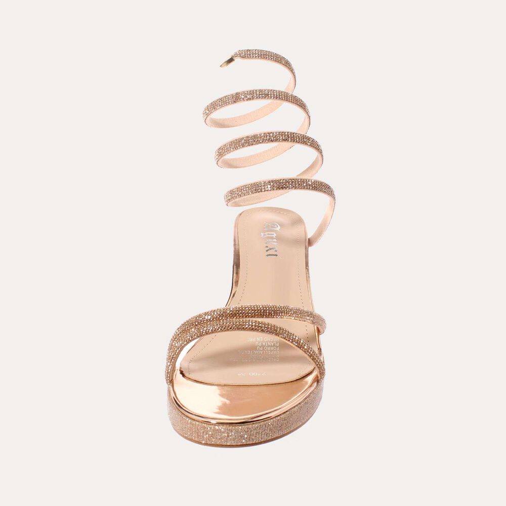 Sandalia Taco Champagne Vía Franca Art. 52100champagne image number 2.0