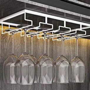 Repisa Copas Metal Cromado Blanco