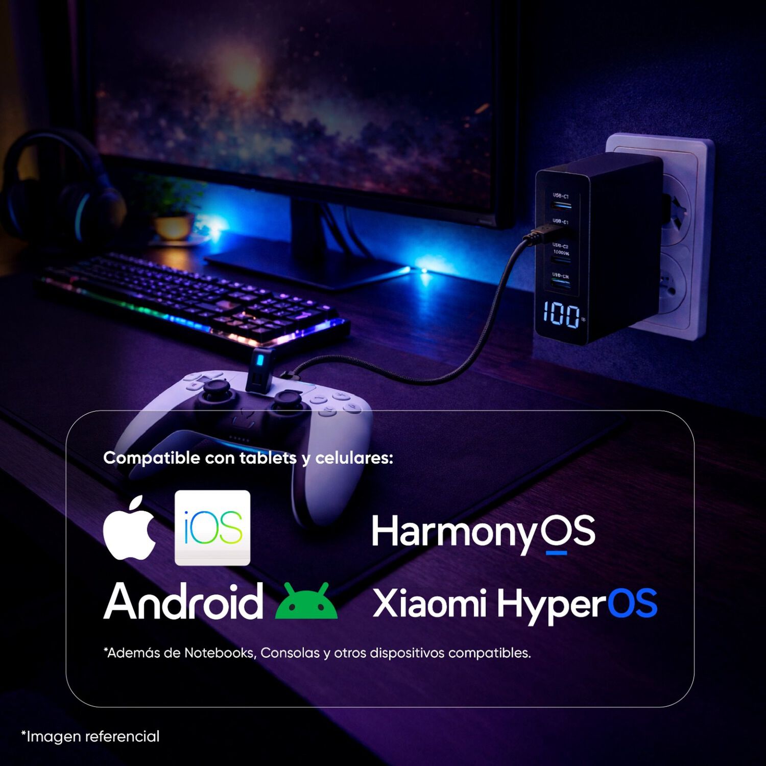 Cargador Port&aacute;til Carga R&aacute;pida 100w + Cable Usb-c Master-g image number 3.0