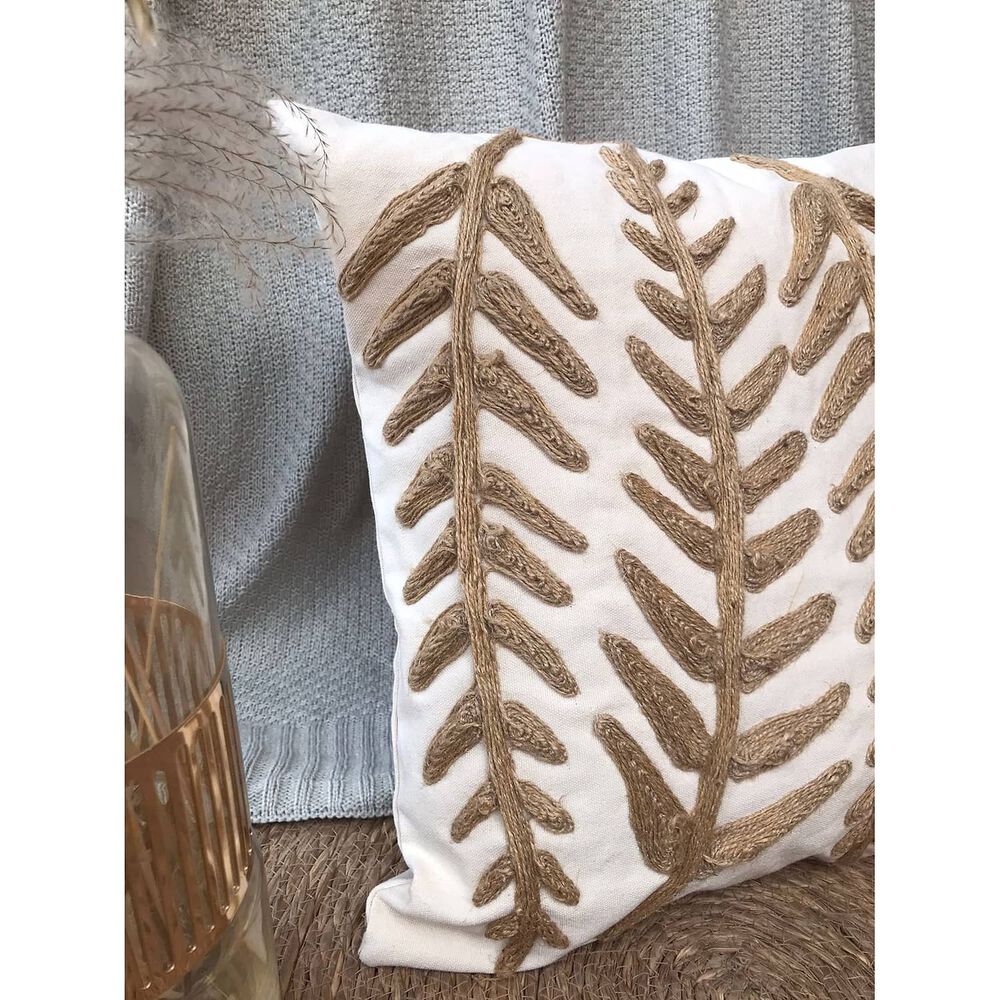 Cojin Con Detalles En Yute 45x45cm - Espiga image number 2.0