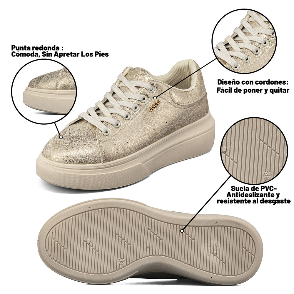 Zapatilla Urbana Plataforma Confort Mujer Weide Lt211 image number 5.0