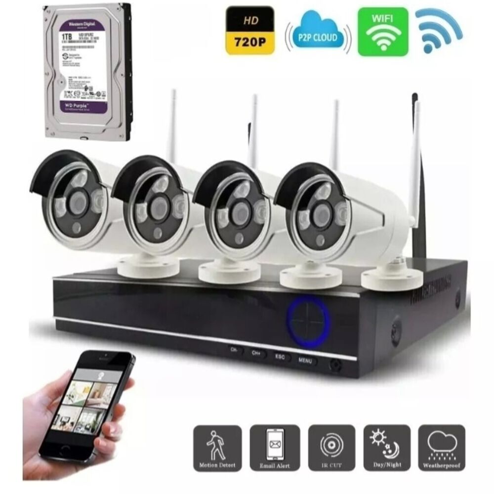 Kit Cctv 4 C&aacute;maras De Seguridad Inalambricas 2 Mp Con Disco Duro 1 Terabyte image number 1.0
