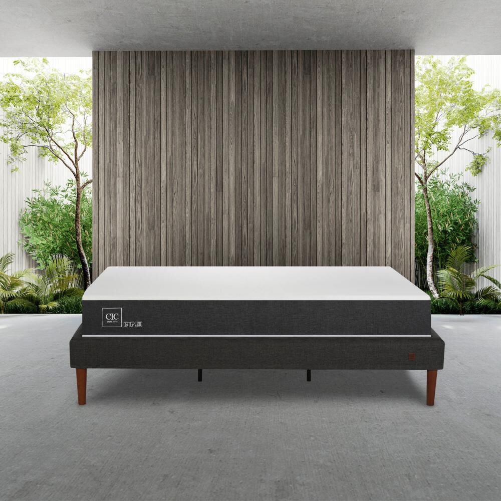 Cama Europea Cic New Ortopedic / King / Base Normal + Set De Maderas image number 1.0